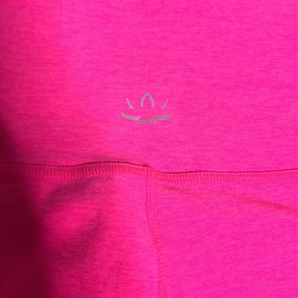 Beyond Yoga Cropped Leggings high Rise bright Pink Space Dye Large B14 - Picture 4 of 4